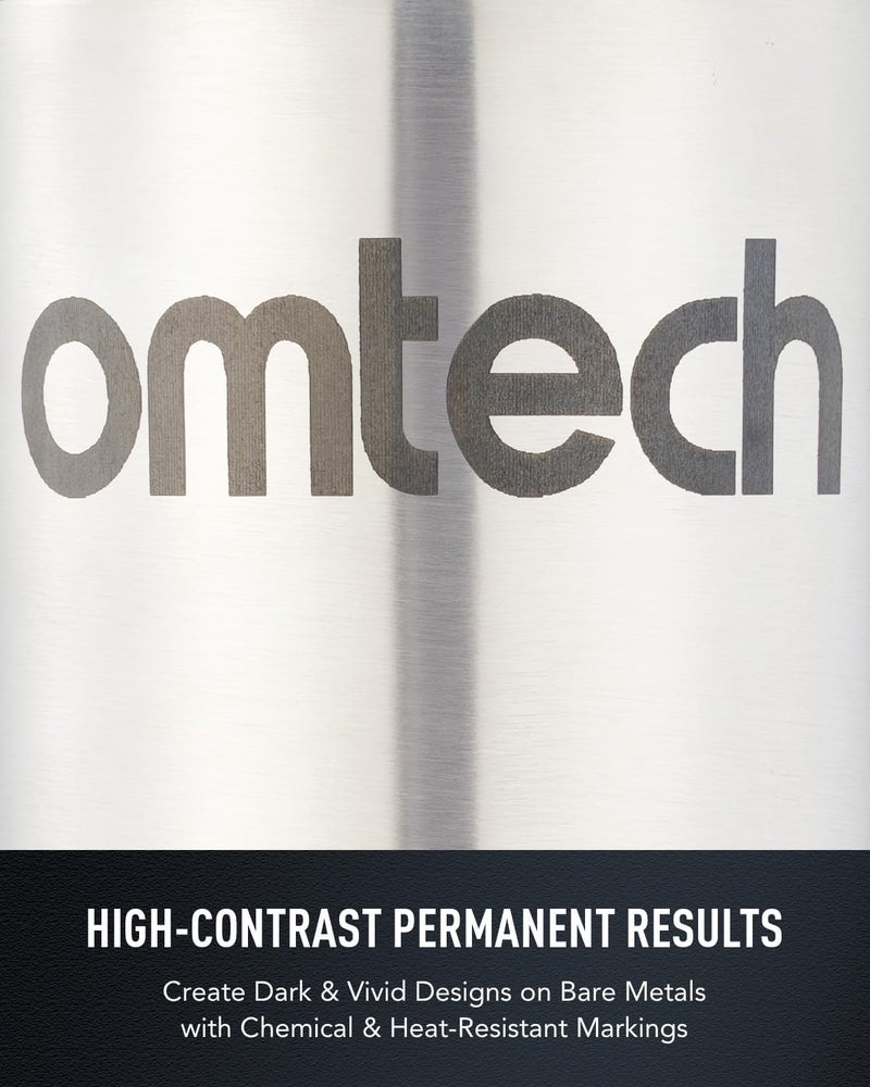 OMTech Laser Marking Powder, 4.1 fl. oz. Metal Laser Marking Fluid for CO2 Laser Engraver, High Contrast Laser Marking Ink for Metal, Laser Black Ink Laser Ink Agent for Aluminum Stainless Steel Brass - Image 4